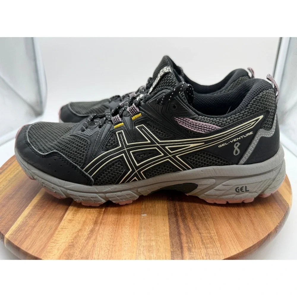 ASICS GEL-Venture 8 Women's Size 8 1/2 Trail Running Shoes Black Pink
